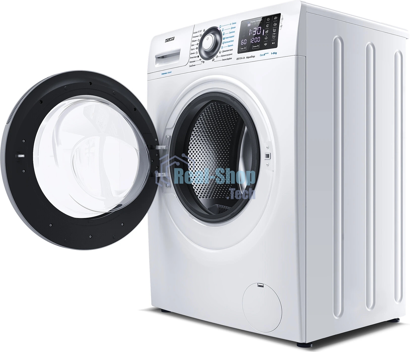 Стиральная машина Atlant СМА-80С1214-СА-01 белый, загрузка фронтальная 8 кг, 1200 об/мин, класс: A+++
