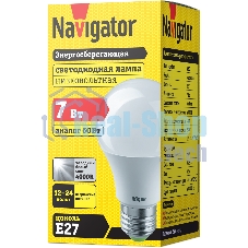 Лампа светодиодная Navigator NLL-A60-7-12/24-4K-E27