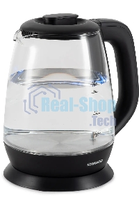 Чайник электрический Starwind SKS3036 1.7л. 2200Вт черный корпус: стекло