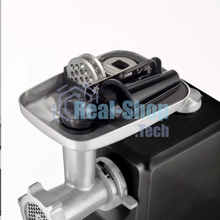 Мясорубка электрическая CASO FW 2500 чёрный, 2500 Вт, 2.5 кг/мин, реверс, насадки - 5
