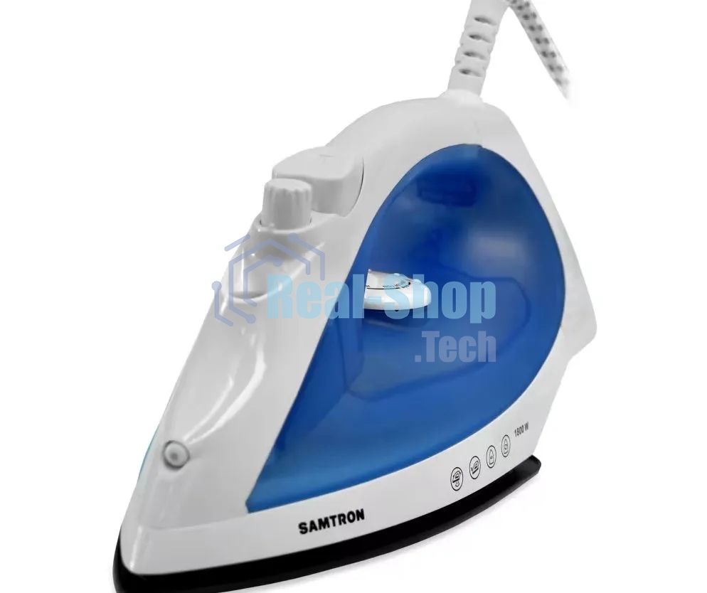 Утюг Samtron HG-5023B белый/синий, 1800 Вт, 20 г/мин, 80 г/мин, 160 мл
