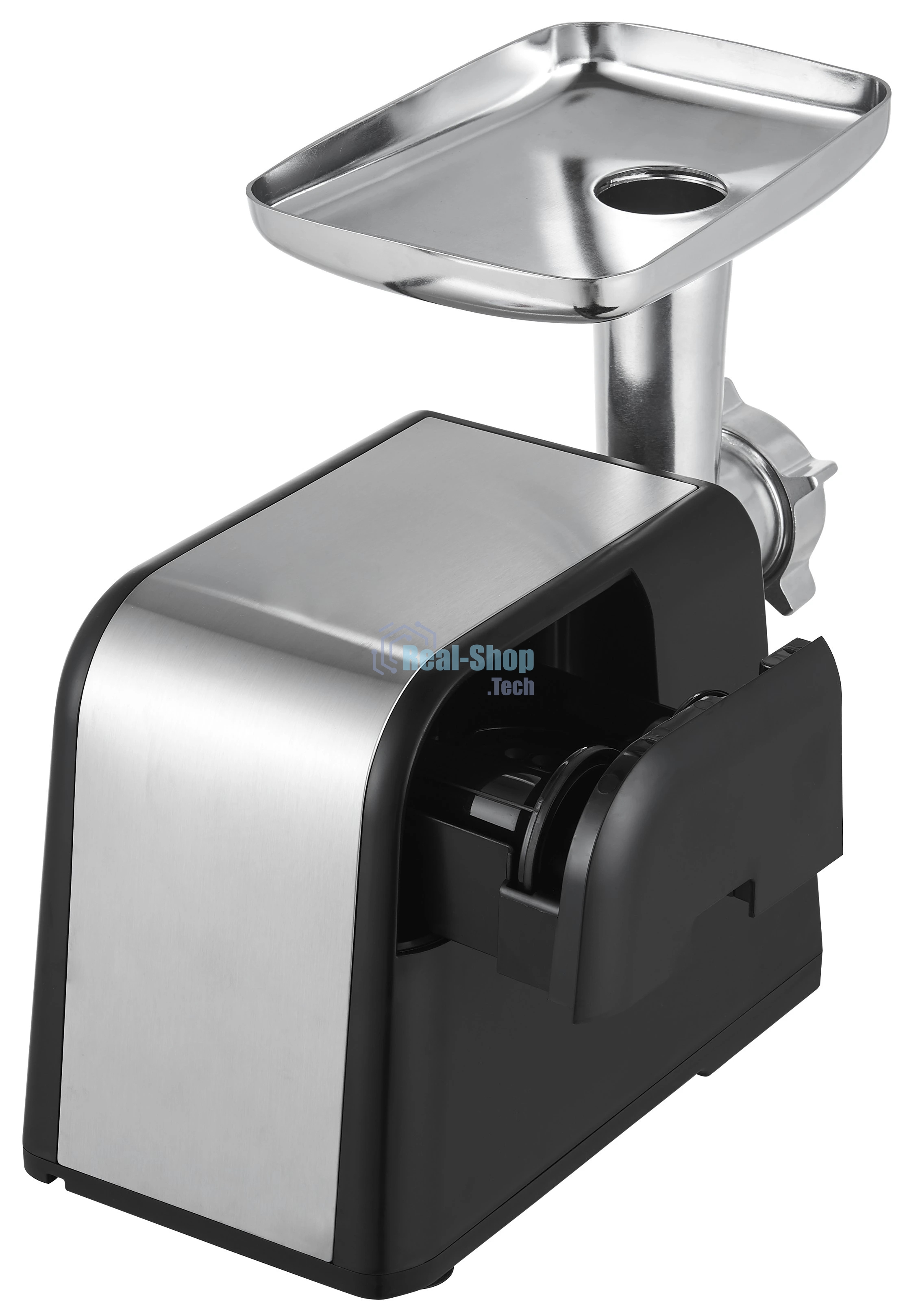 Мясорубка электрическая YOSHIRO YMG-P2210 черный, 2200 Вт, 2.5 кг/мин, реверс, защита от перегрузки, металлический лоток, насадки - 5