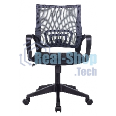 Кресло Бюрократ CH-695N/DG/TW-11 серый/черный, сетка, 120 кг, механизм качания