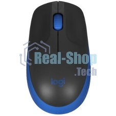 Мышь беспроводная Logitech M190 черный/синий, 1000 dpi, радиоканал, USB, кнопки - 3