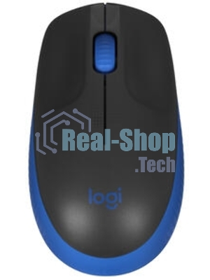 Мышь беспроводная Logitech M190 черный/синий, 1000 dpi, радиоканал, USB, кнопки - 3