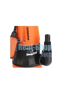 Насос дренажный PATRIOT F 400 (NEW) 315302405 Мощн. - 400 Вт, напр. - 220 В, макс.производит. - 8000 л/час, макс. глуб. погруж. - 5 м., макс. выс.подъема- 5 м., корпус - пластик.