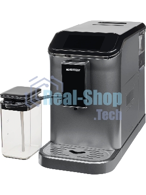 Кофемашина автоматическая Nordfrost HOME 300 Gr черный/серебристый, исп. кофе - зерновой, 1.5 л, 1350 Вт, 20 бар