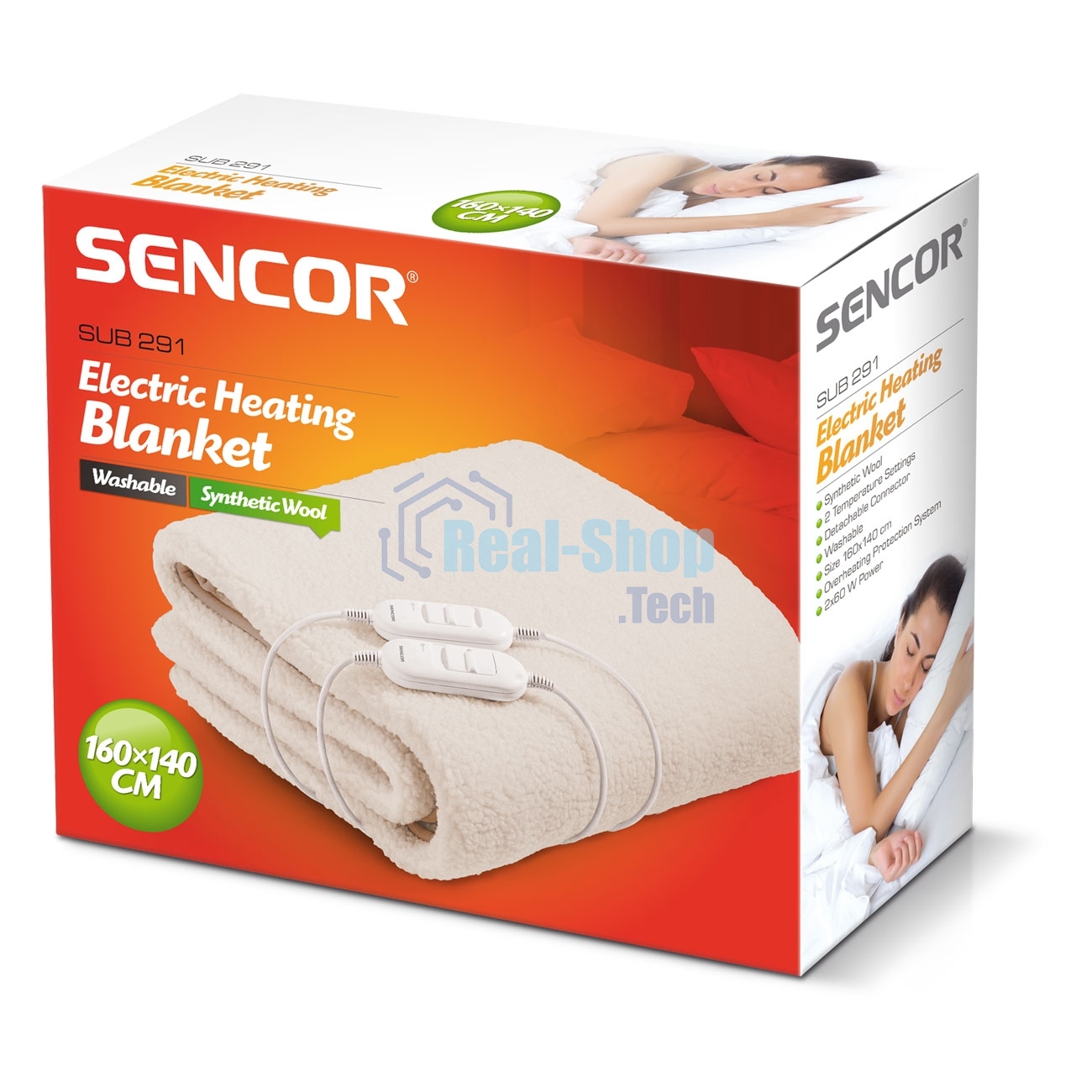 Одеяло для обогрева тела Sencor SUB 291