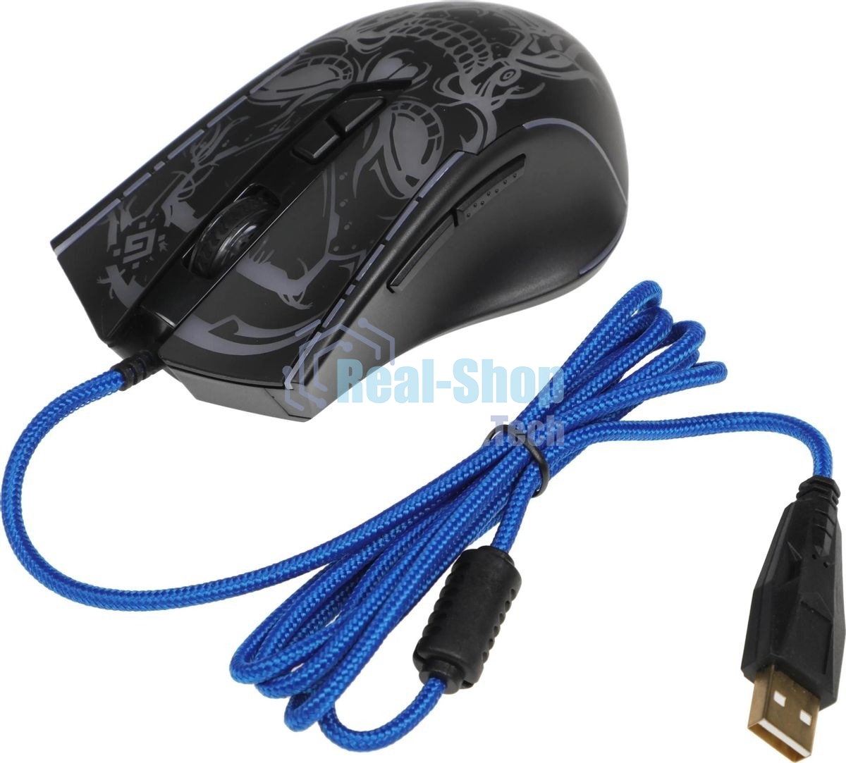 Мышь проводная Defender Bulletstorm GM-928 черный, 7200 dpi, USB, кнопки - 7