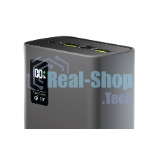 Портативный аккумулятор OLMIO QR-30, 30000mAh, 22.5W, QuickCharge3.0/PowerDelivery, LCD, серый