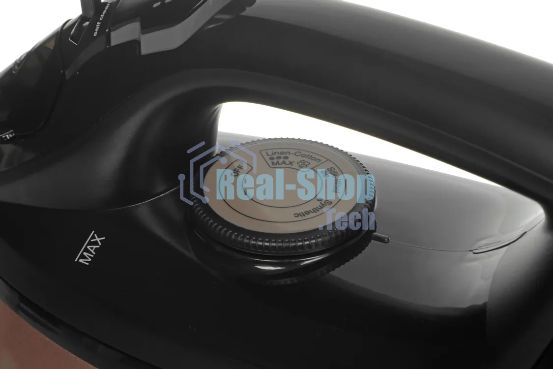 Утюг Polaris PIR 2483K черный/золотистый, 2400 Вт, 45 г/мин, 145 г/мин, 300 мл