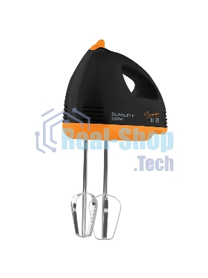 Миксер ручной Scarlett SC-HM40S20 300 Вт, черный/оранжевый