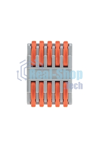 Клемма Rexant СМК 222-425 проходная 5 полюсов (0,08-4мм²), серая (30 шт/уп)