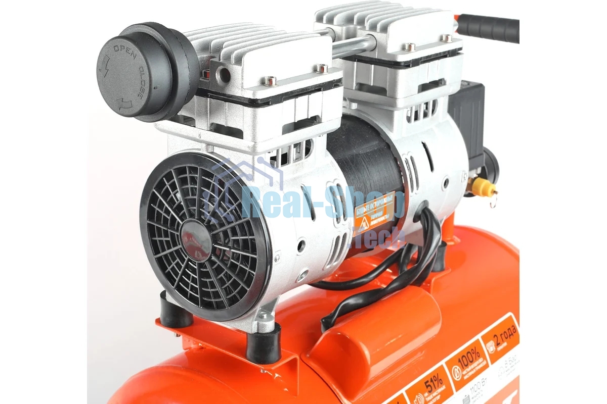 Компрессор PATRIOT WO 24-160 525306375 Безмасляный; Мощн. 1,1 кВт; Напр. 230В Об. двиг.: 2850 об/мин; Производительность: 160 л/мин; Объем ресивера: 24 л; Давление: 8 бар