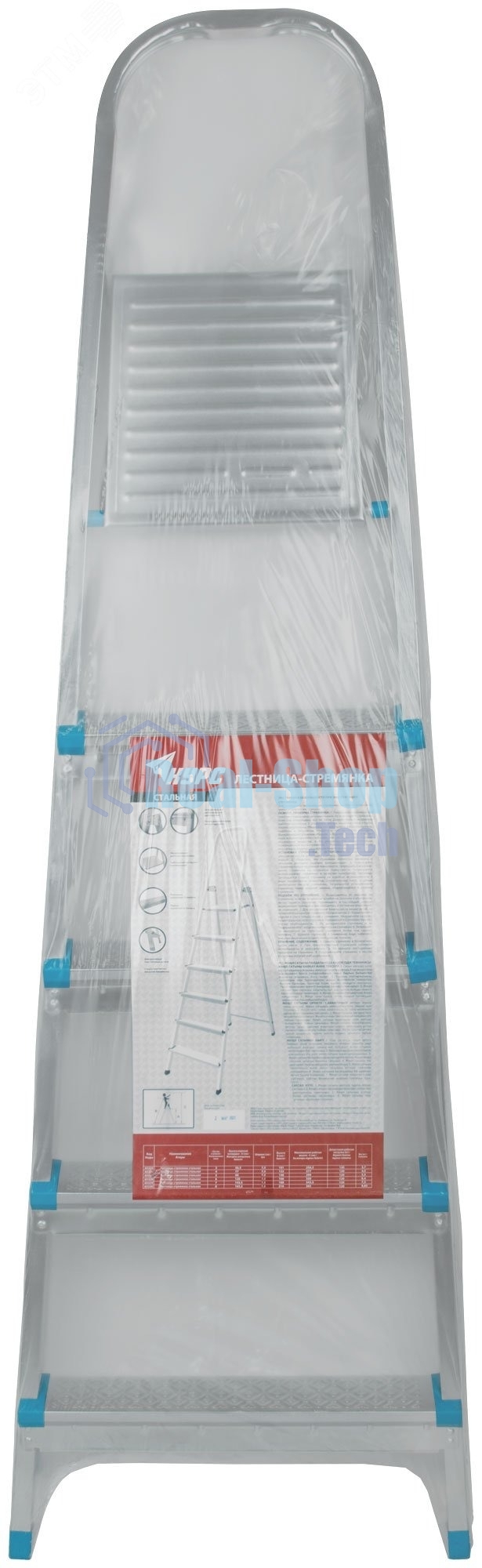 Лестница-стремянка стальная КУРС 5 ступеней, вес 5.5 кг