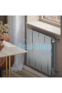Радиатор биметаллический Royal Thermo PianoForte 500 серебристый - 8 секц.