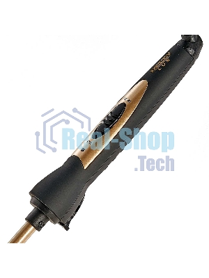 Щипцы для завивки волос DELTA LUX DL-0637 черный/золотой, 10 мм, 180 °C, 1 режим
