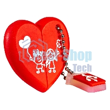 Флешка USB Smartbuy Wild Heart (SB32GbHeart), 32Gb, USB 2,0, R/W 25/15, красное Сердце