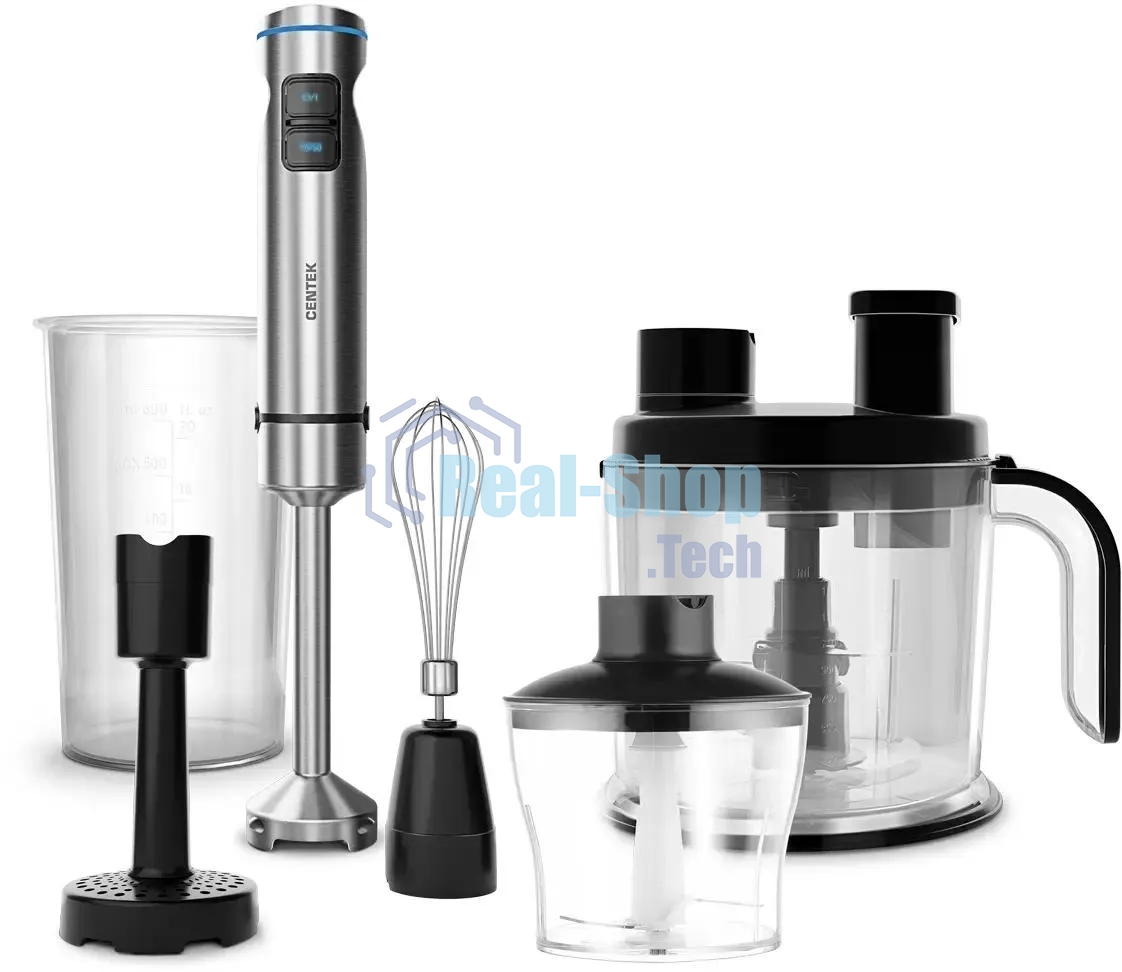 Блендер Centek CT-1317 400Вт, стакан 600мл, турбо-режим, хром. отделка