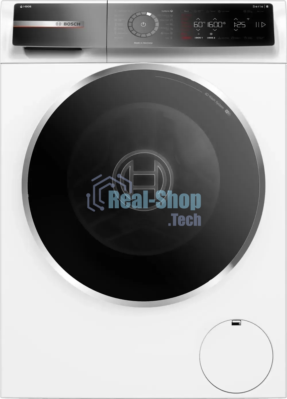 Стиральная машина Bosch Serie 8 WGB256A0ME белый/черный, загрузка фронтальная 10 кг, 1600 об/мин., класс: А