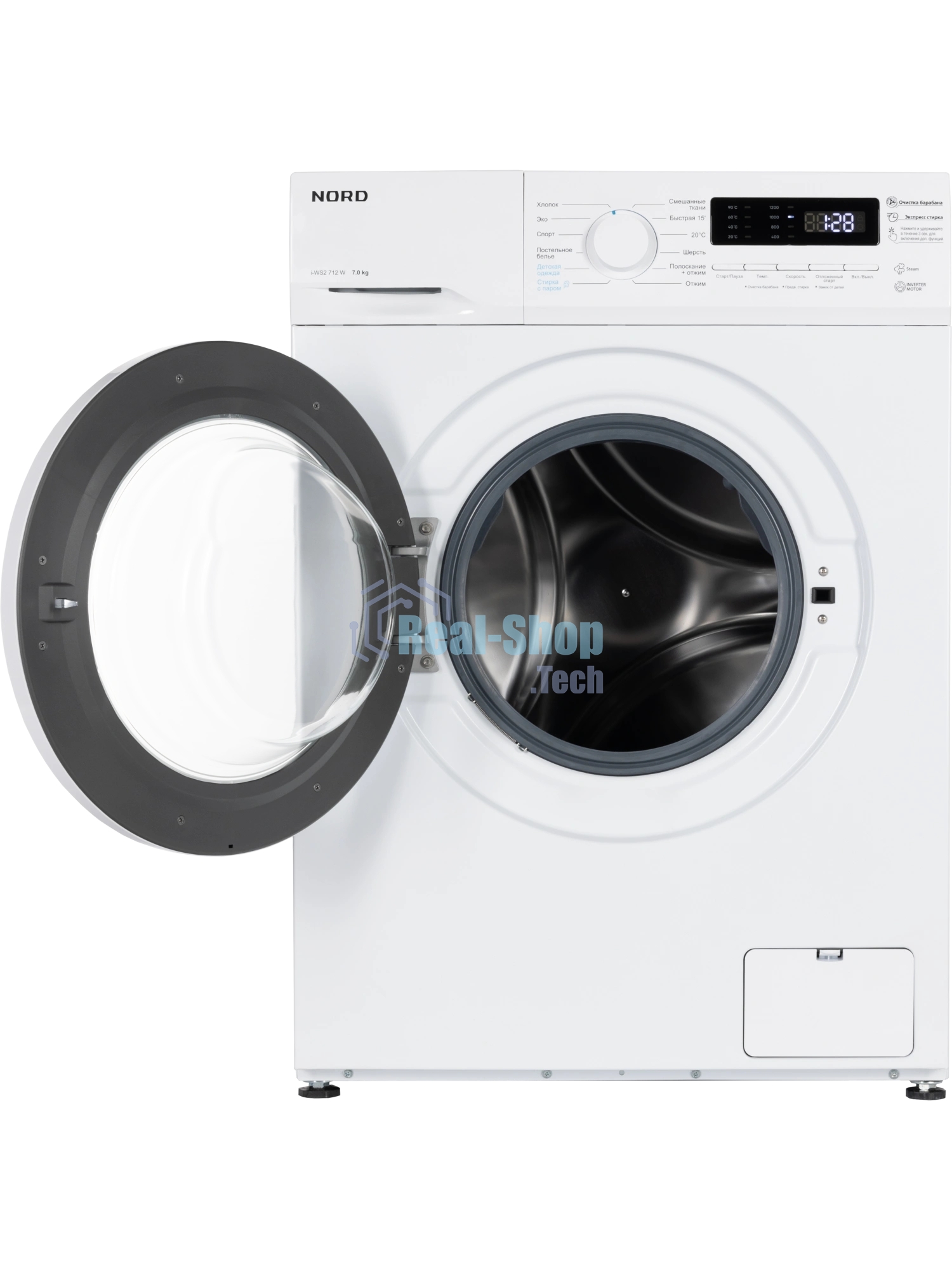 Стиральная машина Nord i-WS2 712 W белый, загрузка фронтальная 7 кг, 1200 об/мин, класс: А+++