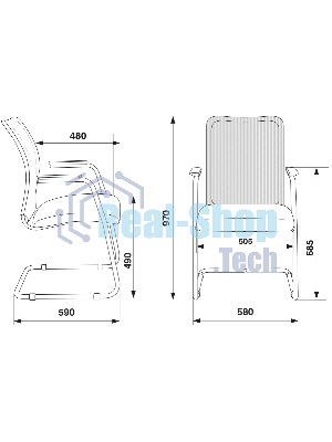 Кресло Бюрократ CH-599AV/TW-11 черный, экокожа, 120 кг, механизм качания