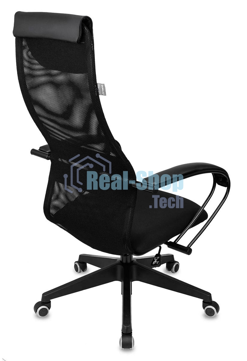 Кресло руководителя Бюрократ CH-607 TW-01 черный, сетка/ткань с подголов. крестовина пластик