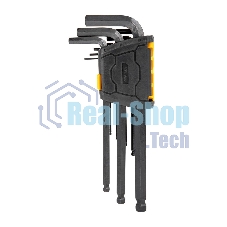 Набор шестигранных ключей с шаром удлиненных Deli DL232209H 9 шт Материал CR-V. Спецификация: 1,5,2,2,5,3,4,5,6,8,10мм, пластиковый держатель