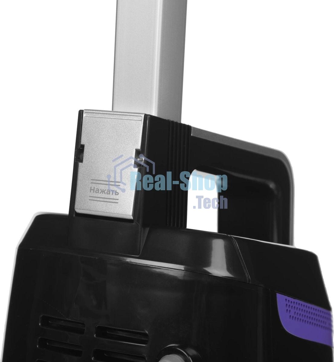 Пылесос вертикальный паровой Kitfort KT-575-1 черный, питание питание от сети, 1600 Вт, уборка влажная/паром/сухая, пылесборник 1.1 л