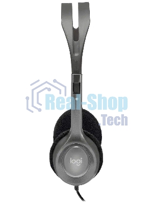Гарнитура Logitech H110 серебристый, проводная, 3.5 мм
