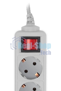 Сетевой фильтр PC Pet AP01006-3-GR 3 м, 5 розеток, серый