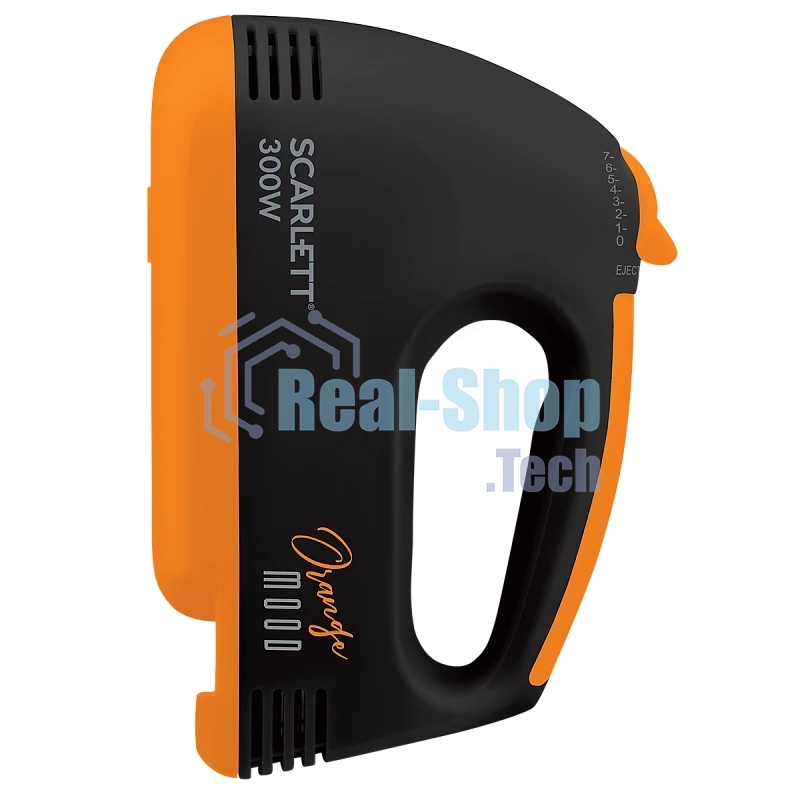 Миксер ручной Scarlett SC-HM40S20 300Вт черный/оранжевый