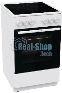 Плита электрическая Gorenje GEC5A41WG белый, конфорок 4 электрических, духовка 62 л, 50 см x 85 см x 59.4 см