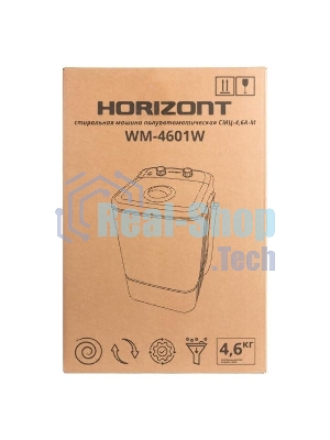 Стиральная машина Horizont WM-4601W светло-серый, загрузка вертикальная 4.6кг, класс: A