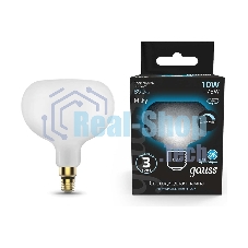 Лампа cветодиодная Gauss Filament А190 10W 890lm 4100К Е27 milky диммируемая LED