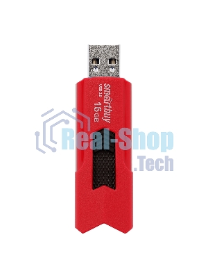 Флешка USB Smartbuy STREAM Red (SB16GbST-R3), 16Gb, USB 3.0, R/W 75/30, красный/черный