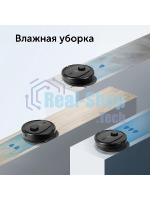 Робот-пылесос Red Solution RV-RL6100S черный, 2600 мAч Li-Ion, уборка влажная/сухая, пылесборник контейнер 0,3 л