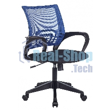Кресло компьютерное Бюрократ CH-695N/BL/TW-11 спинка сетка синий TW-05, сиденье черный TW-11