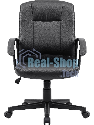 Кресло Defender PARIS черный, экокожа, 120 кг, механизм качания