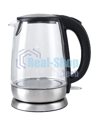 Чайник электрический Kitfort КТ-619, стекло, 1850 - 2200 Вт, 1.7 л