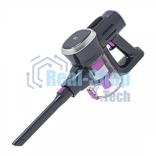 Пылесос вертикальный BQ VCA0201H фиолетовый, питание от аккумулятора, 250 Вт, уборка сухая, пылесборник 0.6 л, работа от АКБ max 40 мин