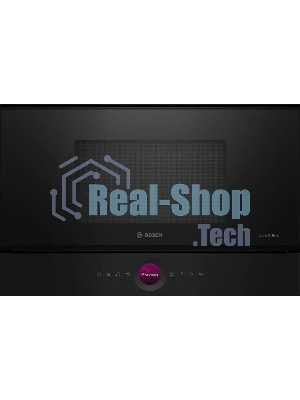 Микроволновая печь встраиваемая Bosch BFL9221B1 черный, 21 л, 900 Вт, переключатели - сенсор/поворотный механизм