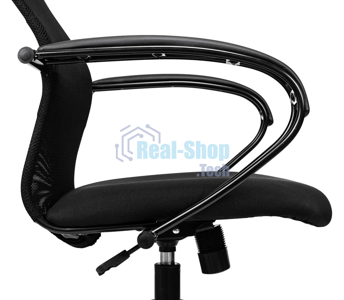 Кресло руководителя Бюрократ CH-607 TW-01 черный, сетка/ткань с подголов. крестовина пластик