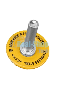 Щетка для дрели Denzel 60 мм, плоская, со шпилькой, нержавеющая витая проволока