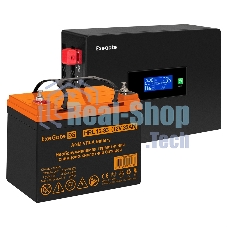 Комплект Источник бесперебойного питания EX295993RUS + батарея 33Aч EX285664RUS 1шт (инвертор, синус, для котла, PF=1, настенный) ExeGate IdealSine SR-1000.LCD.2SH <1000VA/1000W, чистая синусоида, цветной LCD-дисплей, 2*Schuko, крепление настенное, Black> + батарея ExeGate HRL 12-33 (12В, 33Ач) 1шт