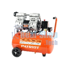 Компрессор PATRIOT WO 24-160 525306375 Безмасляный; Мощн. 1,1 кВт; Напр. 230В Об. двиг.: 2850 об/мин; Производительность: 160 л/мин; Объем ресивера: 24 л; Давление: 8 бар