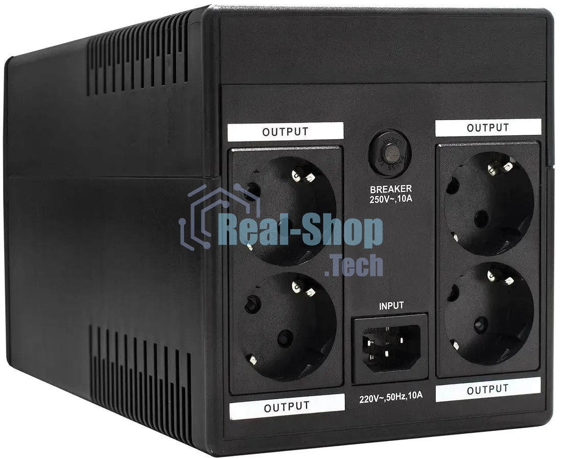Источник бесперебойного питания ExeGate SpecialPro UNB-1500.LED.AVR.EURO.RJ / 1500 ВА / 950 Вт / 4 x CEE 7 (евророзетка)