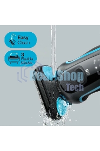 Электробритва Braun 51-M1000s черный/голубой