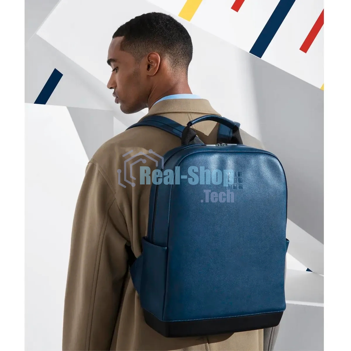 Рюкзак для ноутбука Moleskine CLASSIC (ET86UBKB20) 32x42x11 см эко-кожа синий сапфир