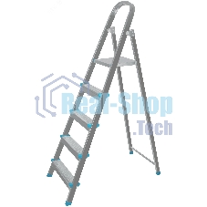 Лестница-стремянка стальная КУРС 5 ступеней, вес 5.5 кг